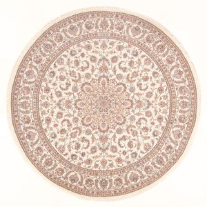 Perzisch tapijt - Tabriz - Royal rond  - 250 x 250 cm - crème