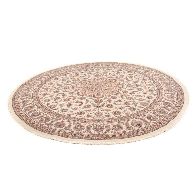 Perzisch tapijt - Tabriz - Royal rond  - 250 x 250 cm - crème