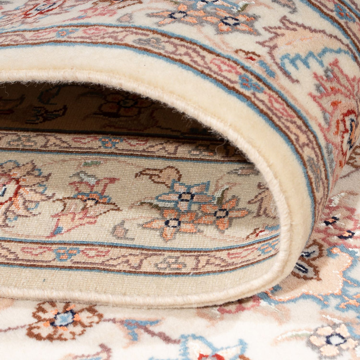 Loper Perzisch tapijt - Tabriz - Royal - 298 x 87 cm - crème