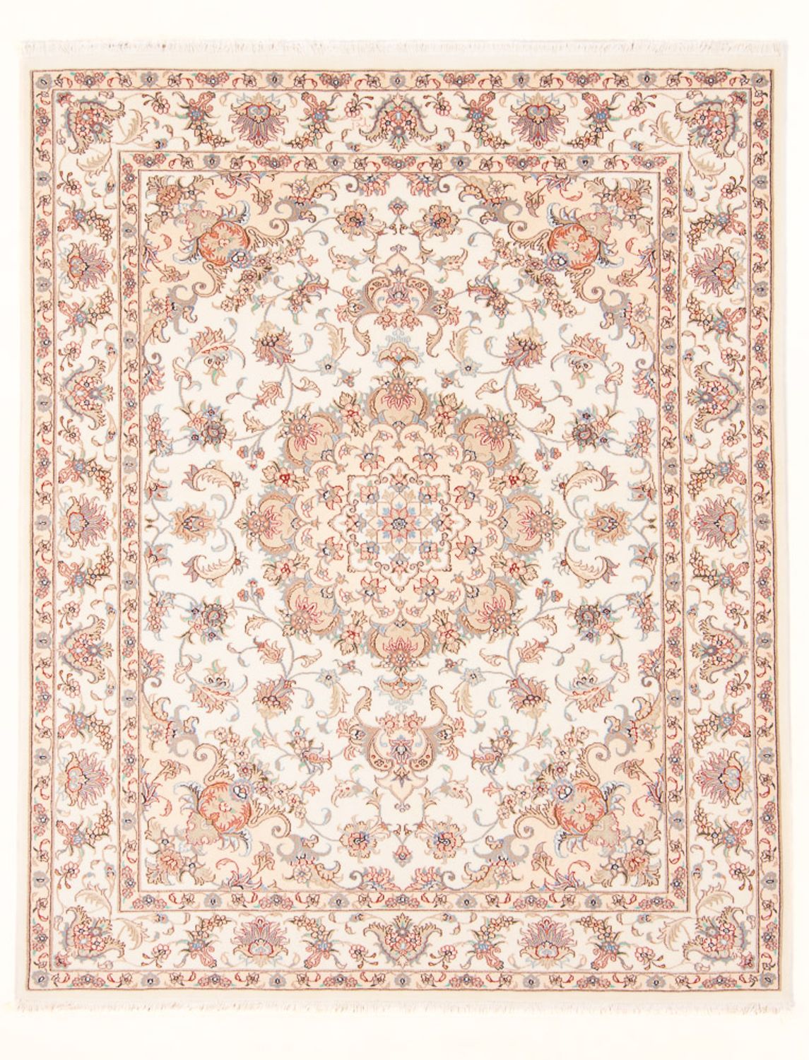 Perzisch tapijt - Tabriz - Royal - 197 x 150 cm - crème