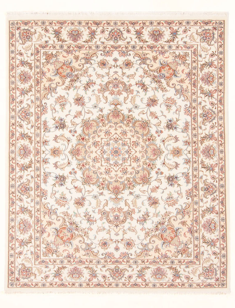 Perzisch tapijt - Tabriz - Royal - 197 x 150 cm - crème