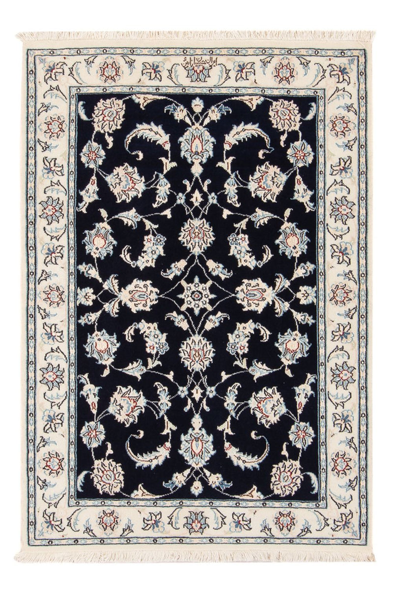 Perzisch tapijt - Nain - Premium - 120 x 80 cm - donkerblauw