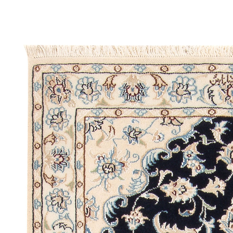 Perzisch tapijt - Nain - Premium - 138 x 82 cm - donkerblauw