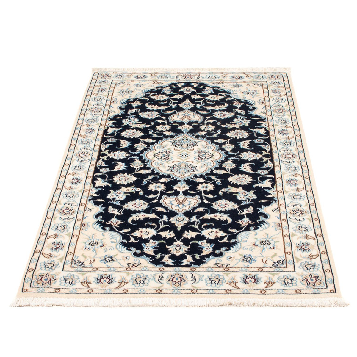 Perzisch tapijt - Nain - Premium - 138 x 82 cm - donkerblauw