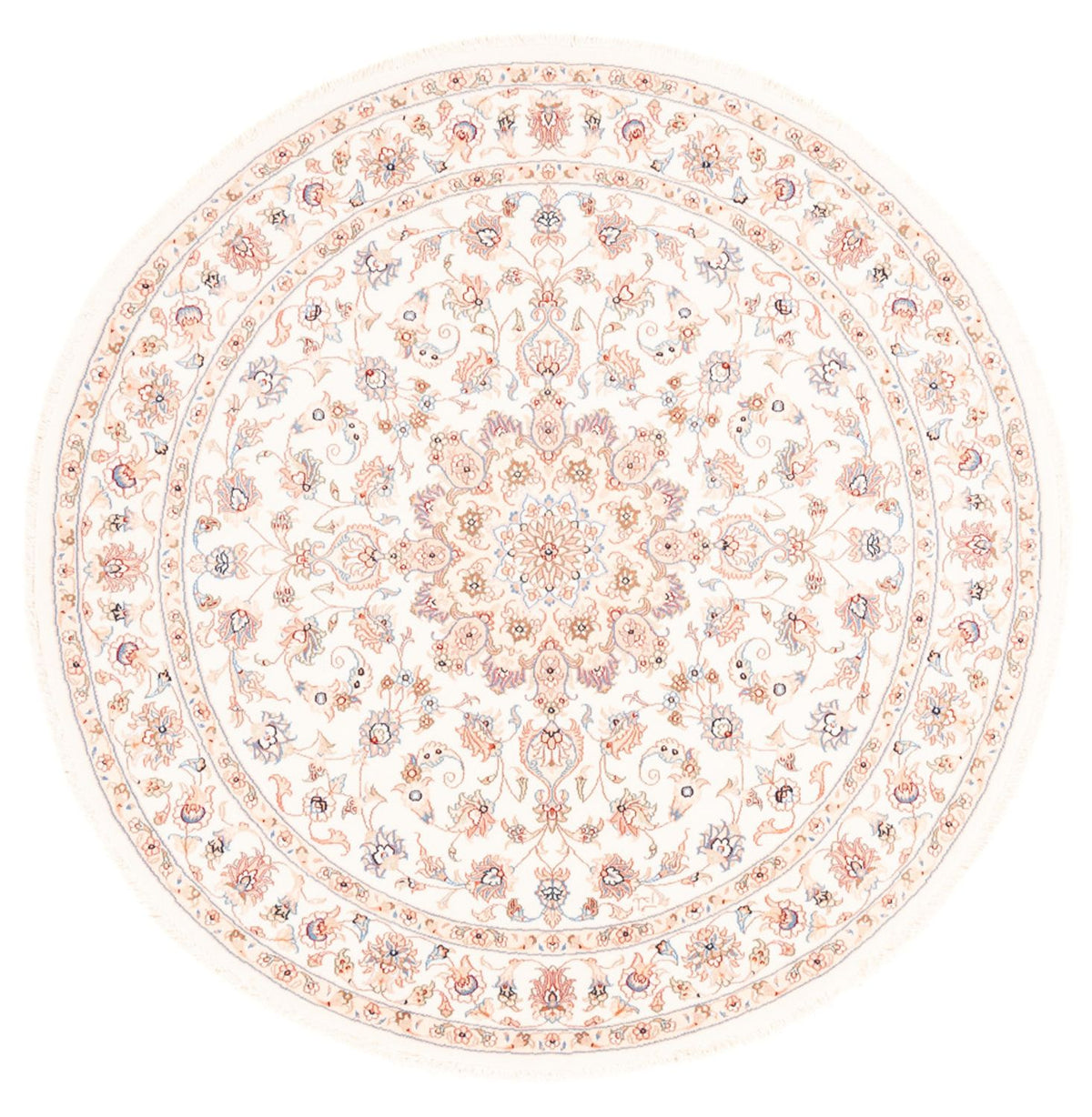 Perzisch tapijt - Tabriz rond  - 151 x 146 cm - crème