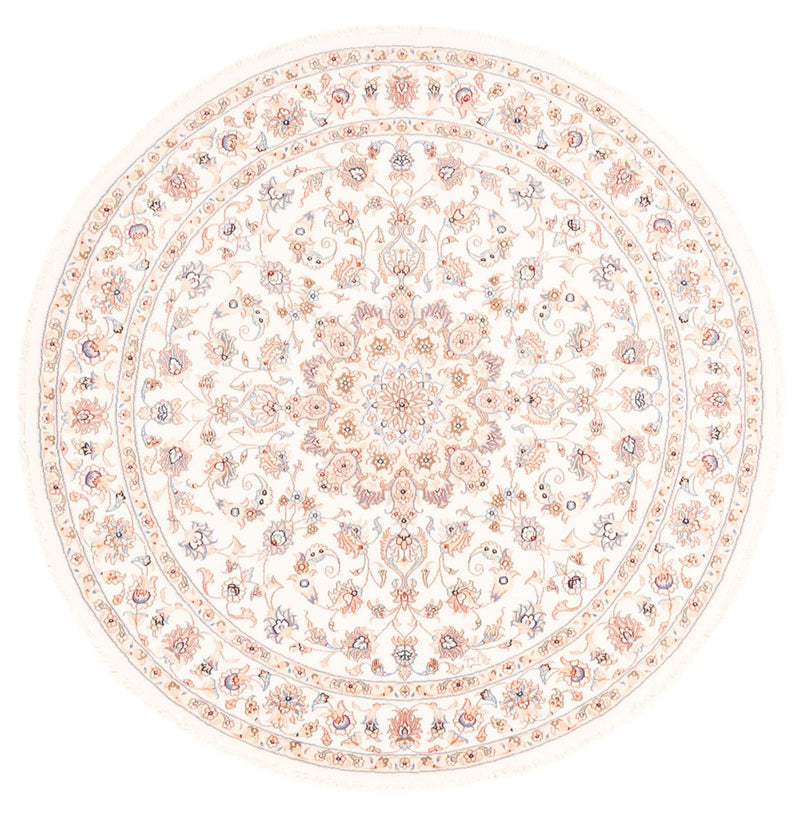 Perzisch tapijt - Tabriz rond  - 151 x 146 cm - crème