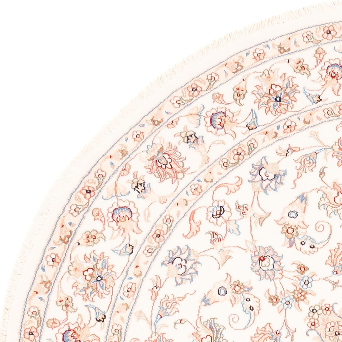 Perzisch tapijt - Tabriz rond  - 151 x 146 cm - crème