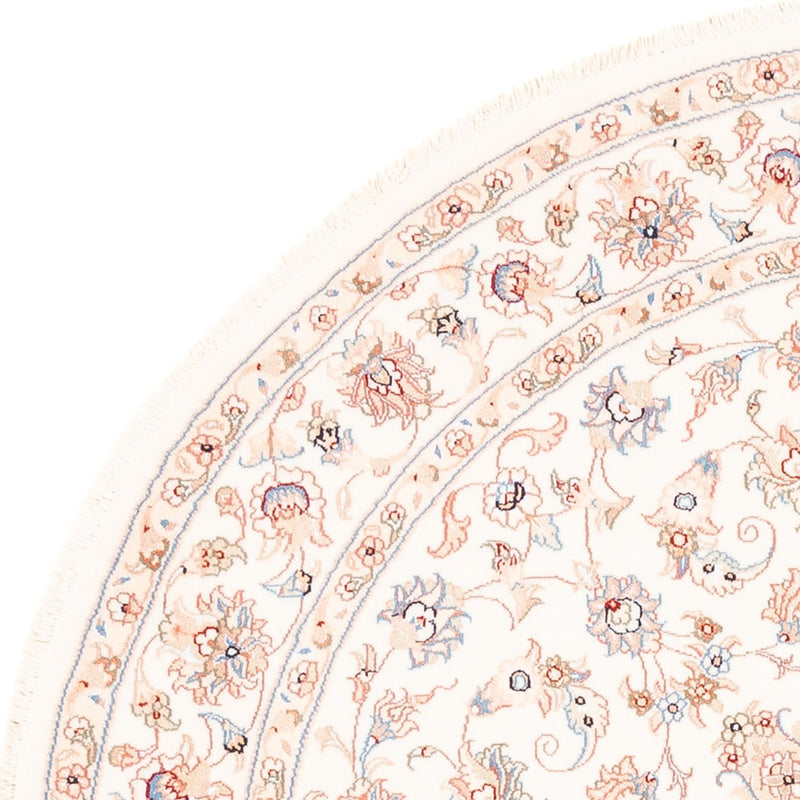 Perzisch tapijt - Tabriz rond  - 151 x 146 cm - crème