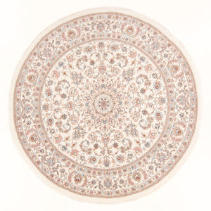Perzisch tapijt - Tabriz - Royal rond  - 197 x 194 cm - crème