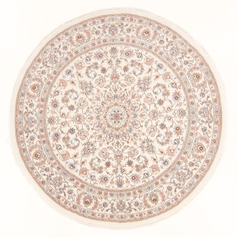Perzisch tapijt - Tabriz - Royal rond  - 197 x 194 cm - crème