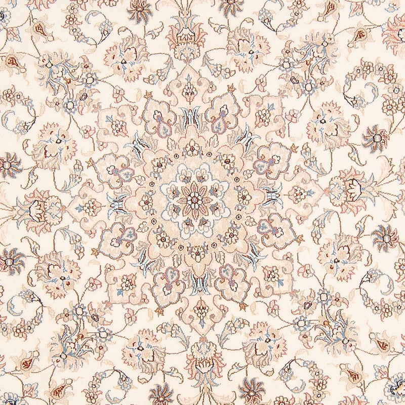 Perzisch tapijt - Tabriz - Royal rond  - 197 x 194 cm - crème
