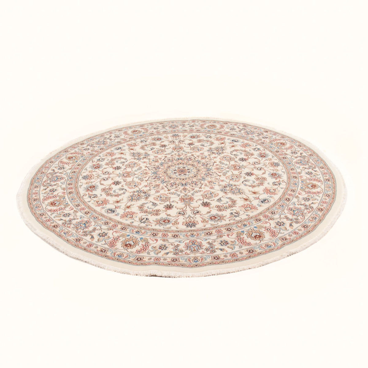 Perzisch tapijt - Tabriz - Royal rond  - 197 x 194 cm - crème