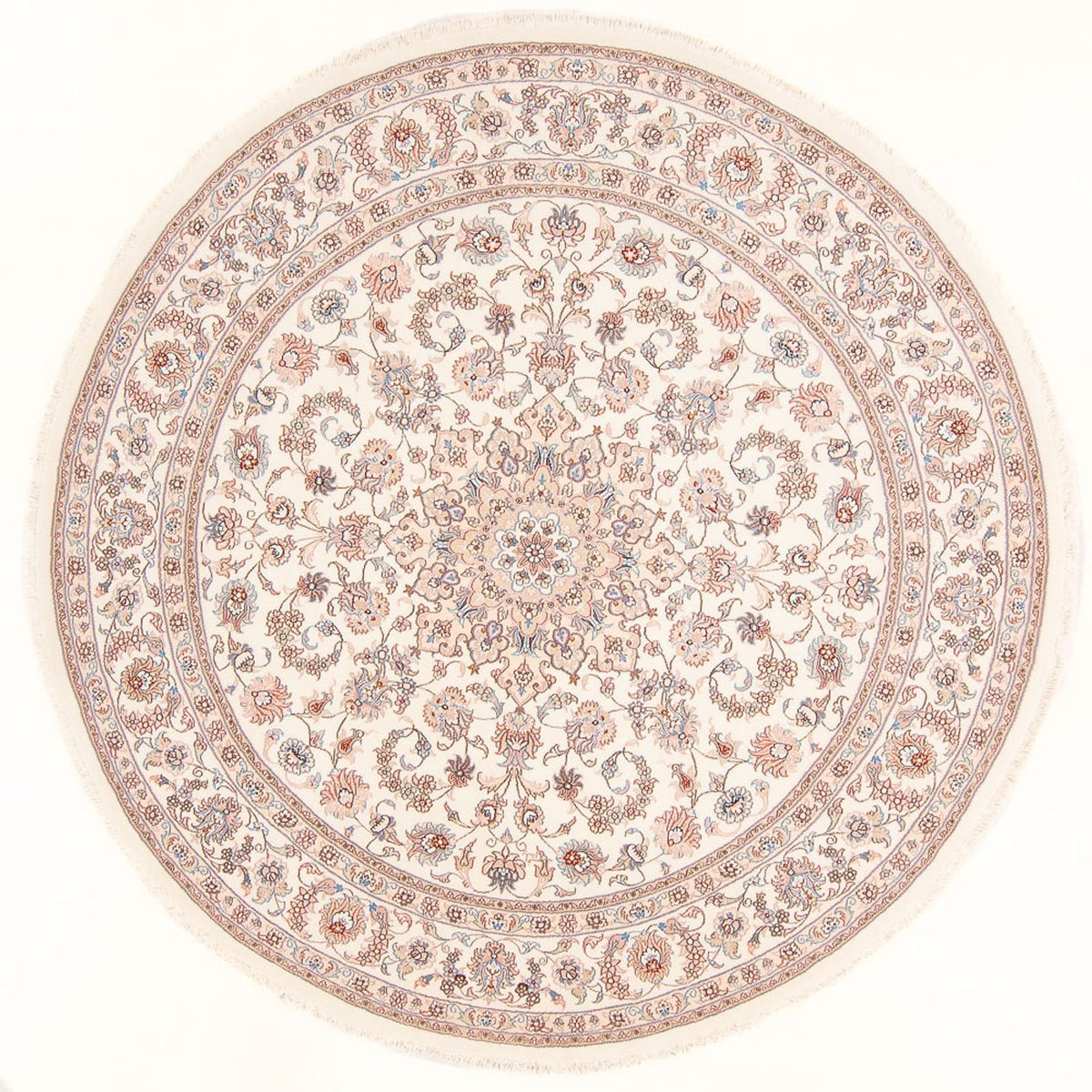 Perzisch tapijt - Tabriz - Royal rond  - 202 x 196 cm - crème