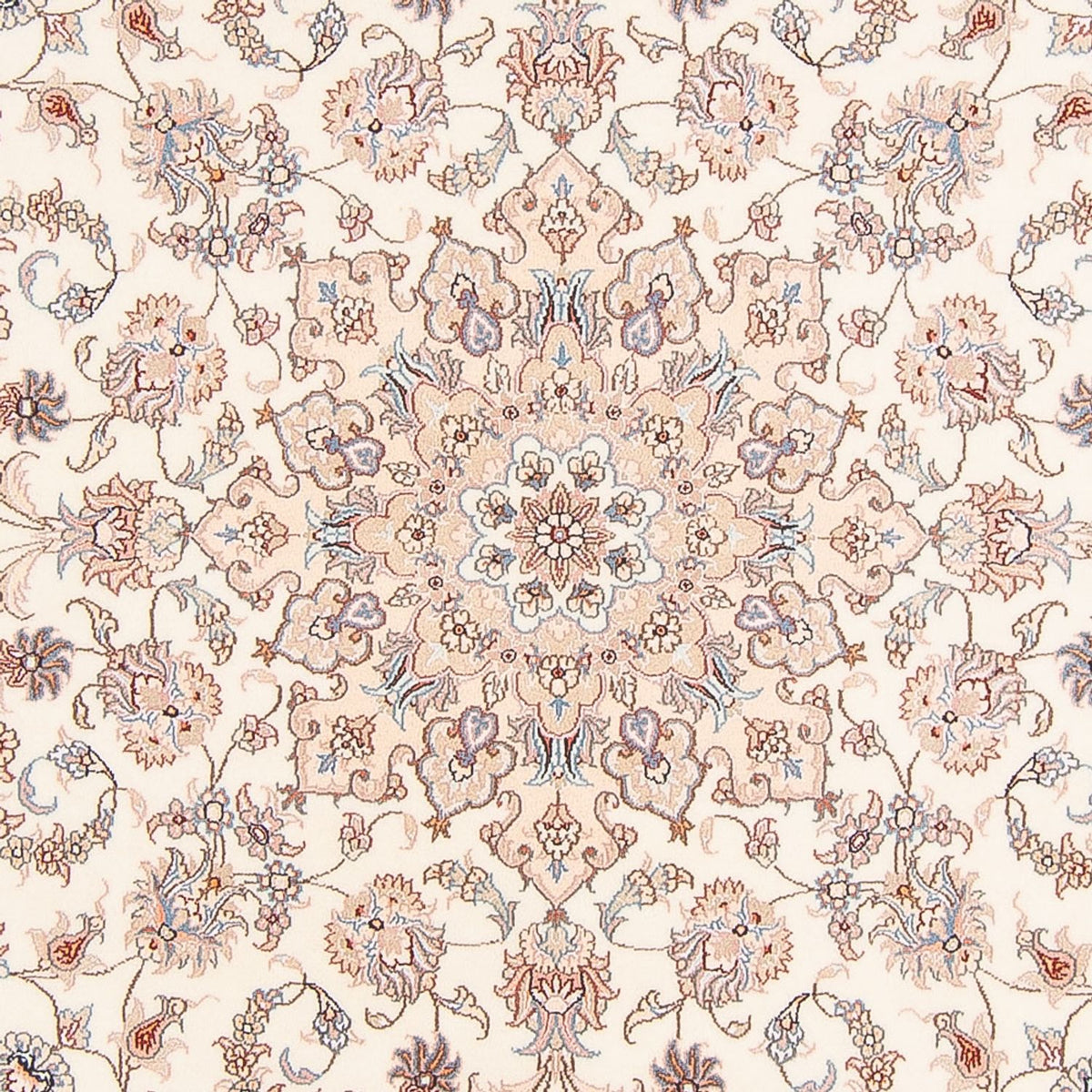 Perzisch tapijt - Tabriz - Royal rond  - 202 x 196 cm - crème