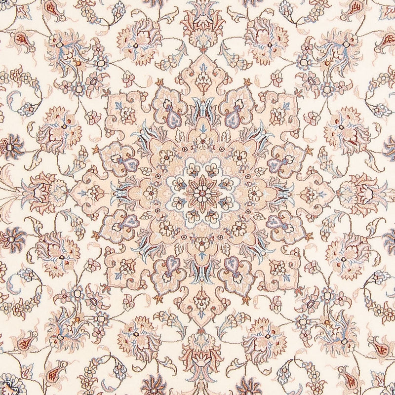 Perzisch tapijt - Tabriz - Royal rond  - 202 x 196 cm - crème