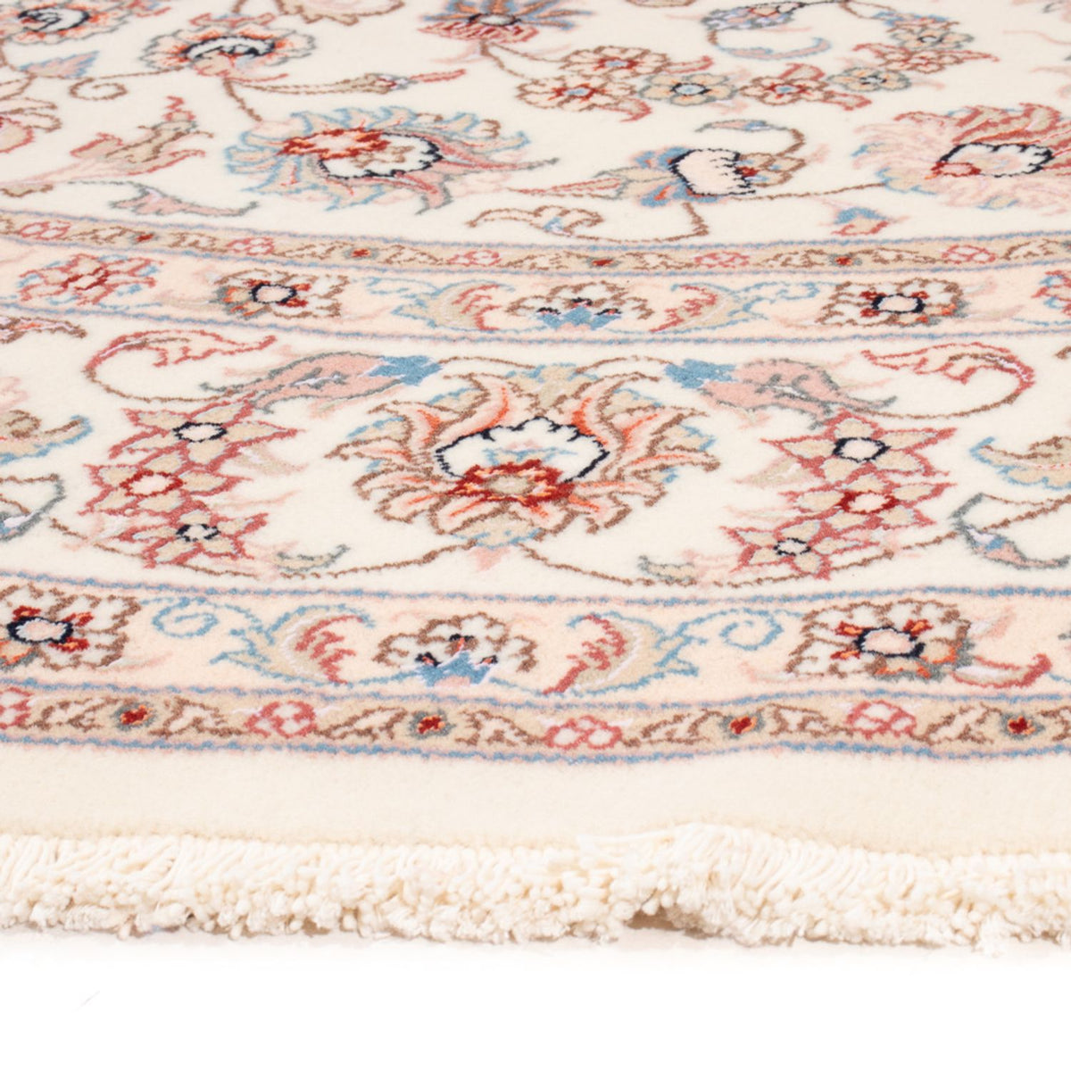 Perzisch tapijt - Tabriz - Royal rond  - 202 x 196 cm - crème