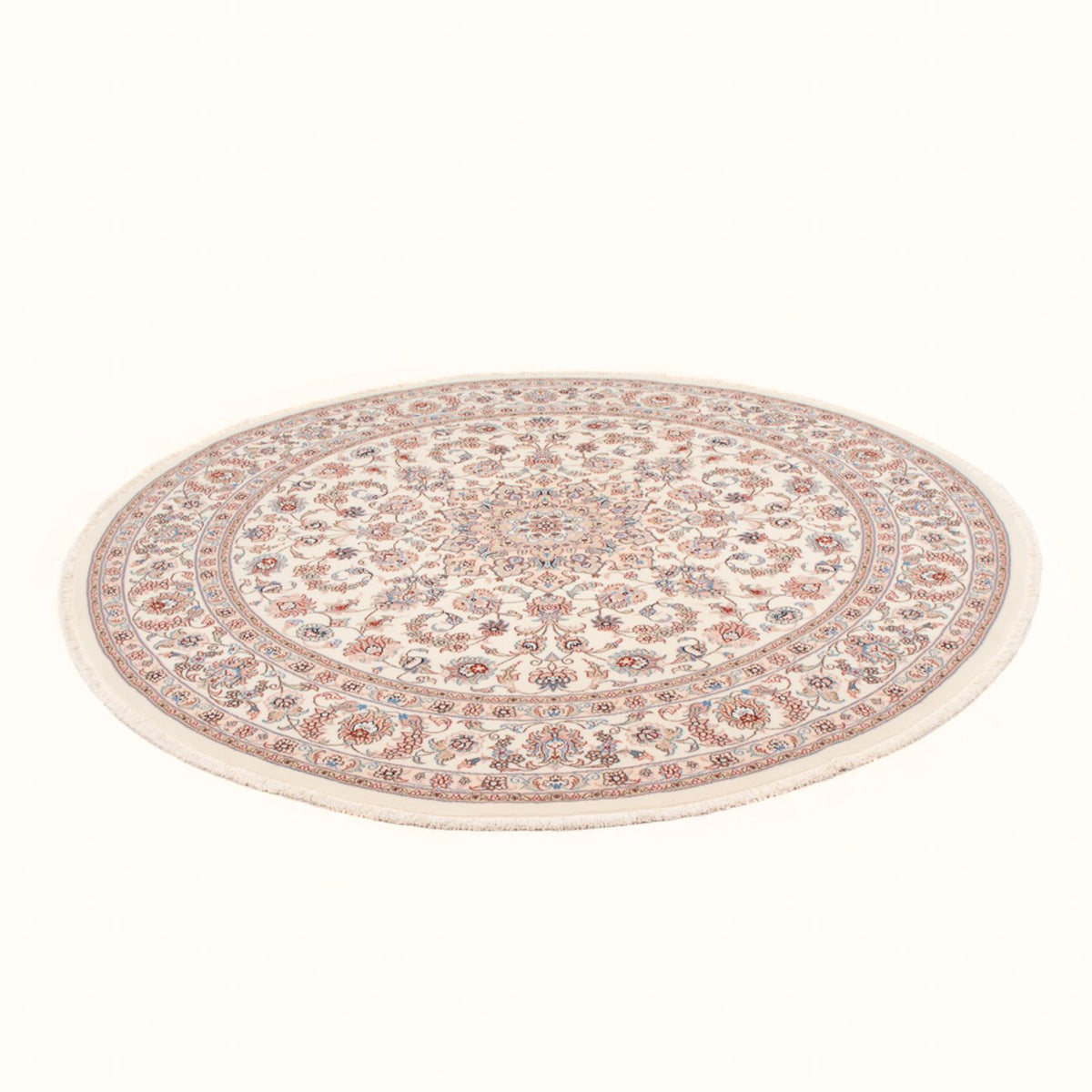 Perzisch tapijt - Tabriz - Royal rond  - 202 x 196 cm - crème