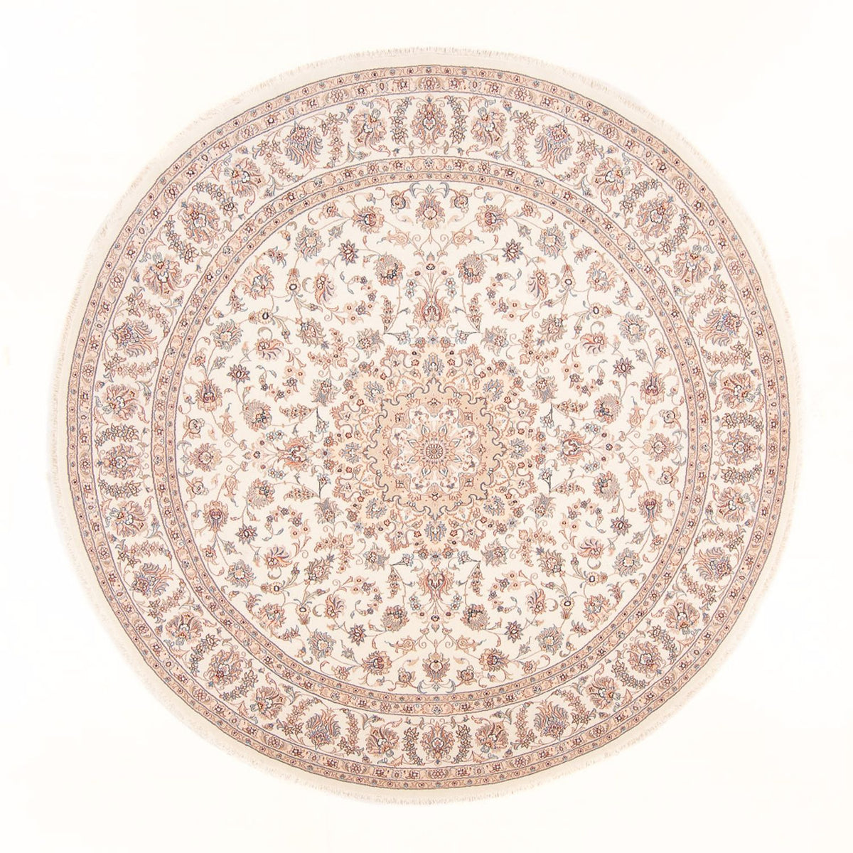 Perzisch tapijt - Tabriz - Royal rond  - 250 x 250 cm - crème