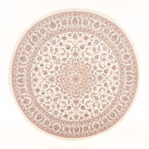 Perzisch tapijt - Tabriz - Royal rond  - 250 x 250 cm - crème