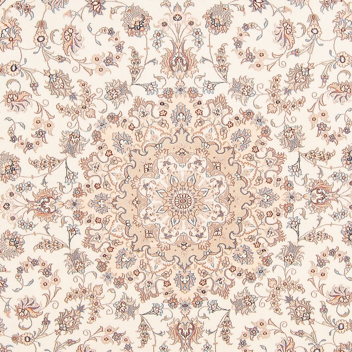 Perzisch tapijt - Tabriz - Royal rond  - 250 x 250 cm - crème