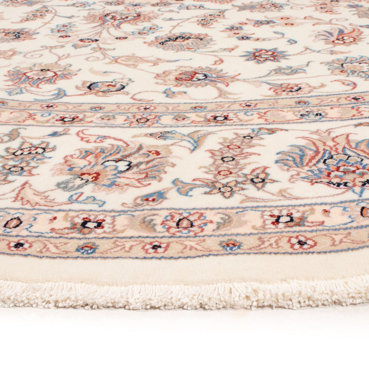 Perzisch tapijt - Tabriz - Royal rond  - 250 x 250 cm - crème