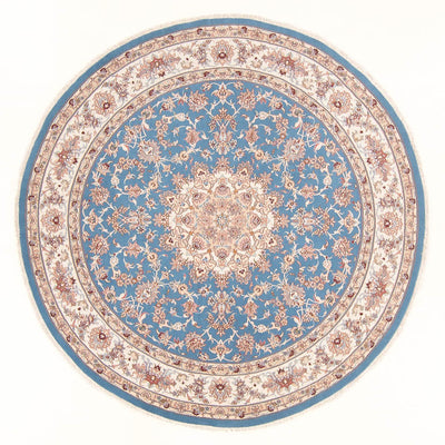 Perzisch tapijt - Tabriz - Royal rond  - 200 x 200 cm - lichtblauw