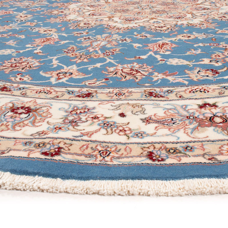 Perzisch tapijt - Tabriz - Royal rond  - 200 x 200 cm - lichtblauw