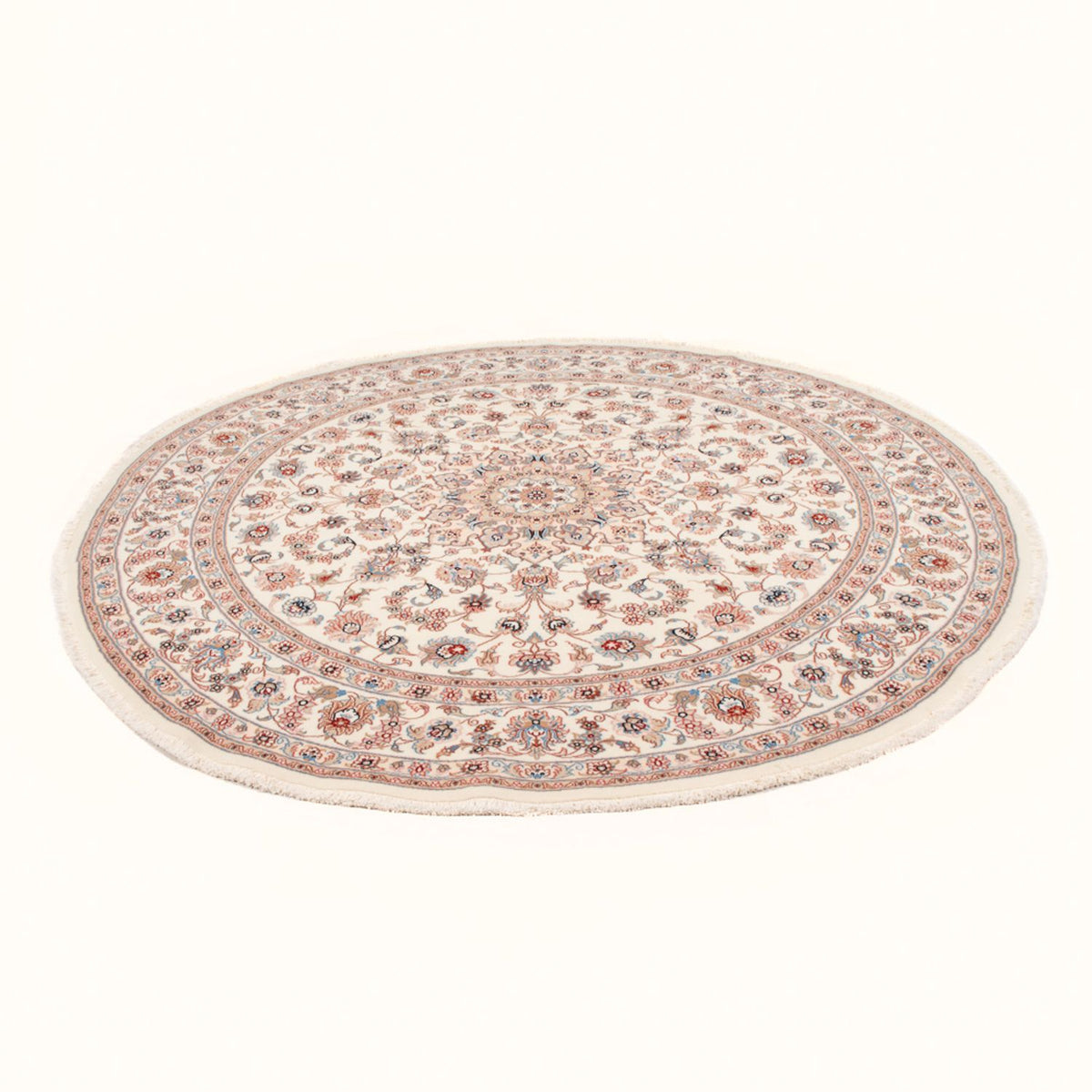 Perzisch tapijt - Tabriz - Royal rond  - 200 x 200 cm - crème