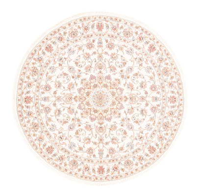 Perzisch tapijt - Tabriz rond  - 150 x 150 cm - crème