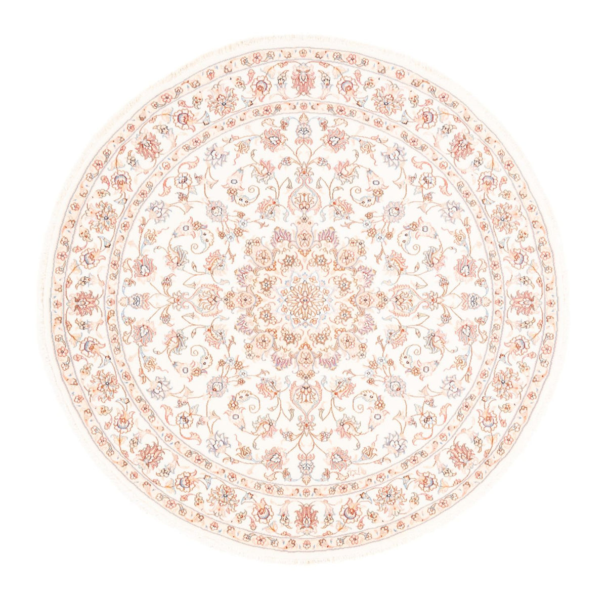 Perzisch tapijt - Tabriz rond  - 150 x 150 cm - crème