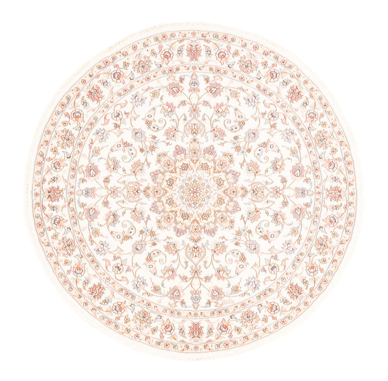 Perzisch tapijt - Tabriz rond  - 150 x 150 cm - crème