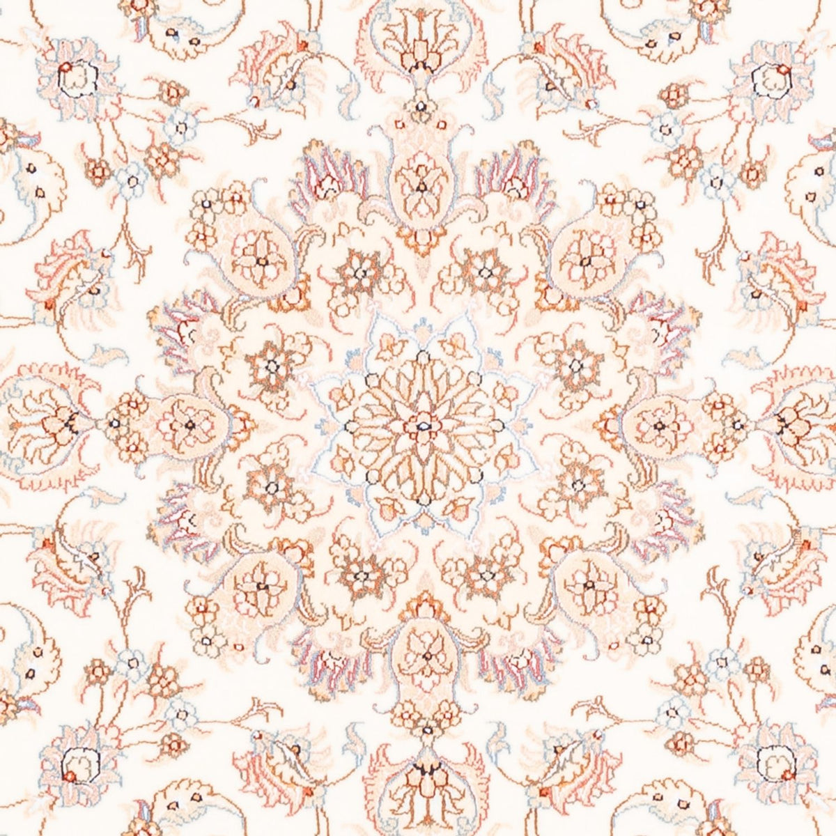 Perzisch tapijt - Tabriz rond  - 150 x 150 cm - crème