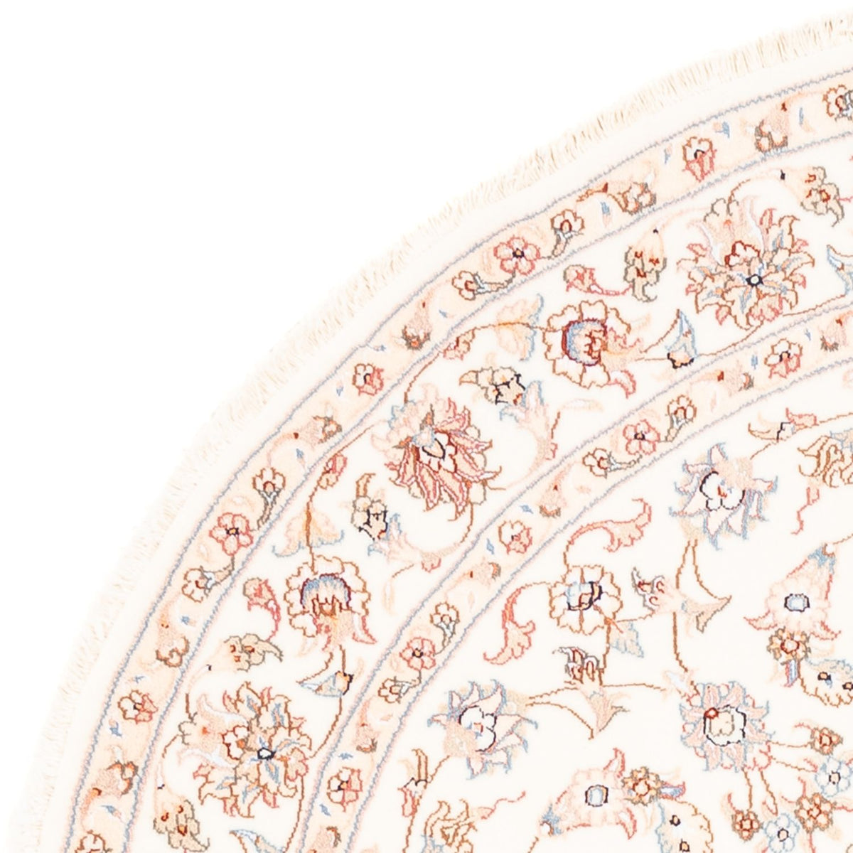 Perzisch tapijt - Tabriz rond  - 150 x 150 cm - crème