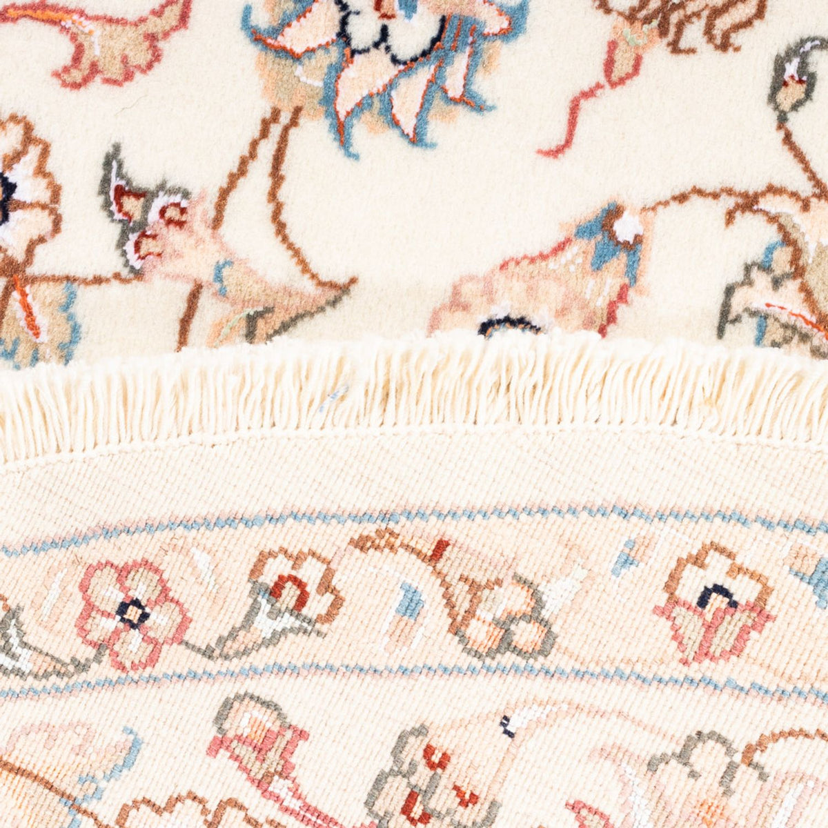 Perzisch tapijt - Tabriz rond  - 150 x 150 cm - crème