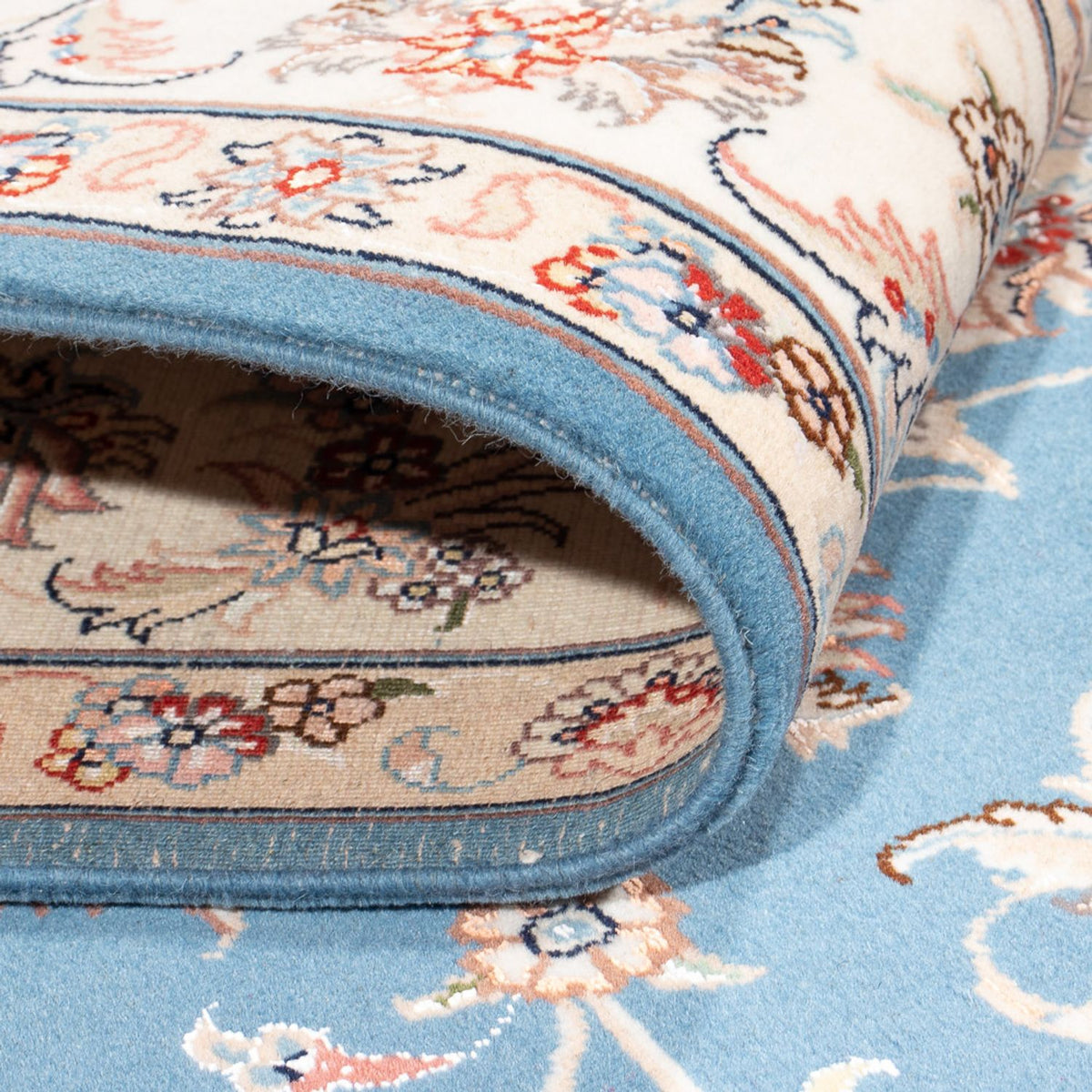 Perzisch tapijt - Tabriz - Royal - 244 x 168 cm - lichtblauw