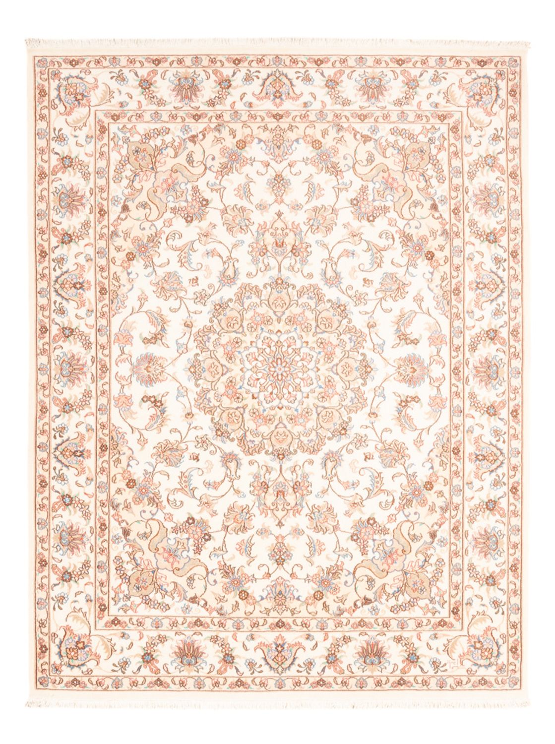 Perzisch tapijt - Tabriz - 195 x 150 cm - crème