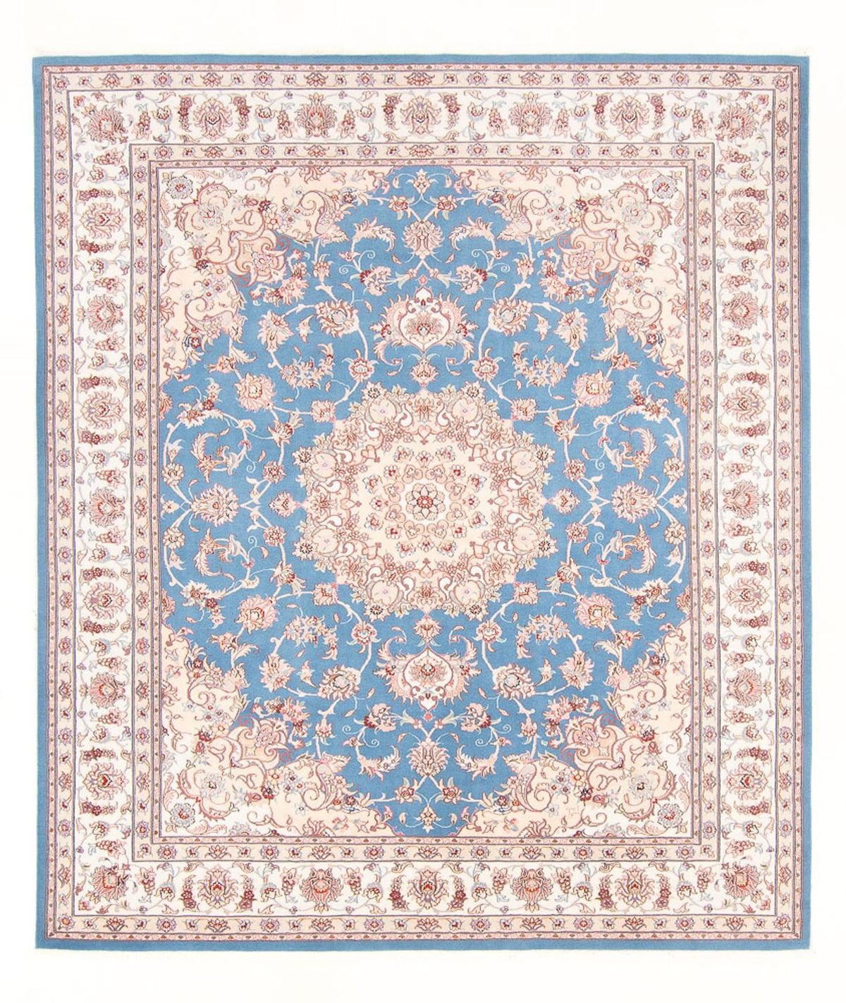 Perzisch tapijt - Tabriz - Royal - 253 x 197 cm - lichtblauw