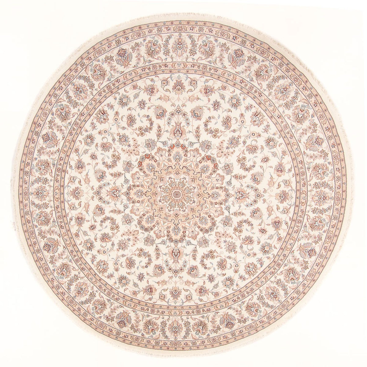 Perzisch tapijt - Tabriz - Royal rond  - 248 x 248 cm - crème