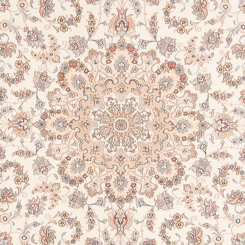 Perzisch tapijt - Tabriz - Royal rond  - 248 x 248 cm - crème