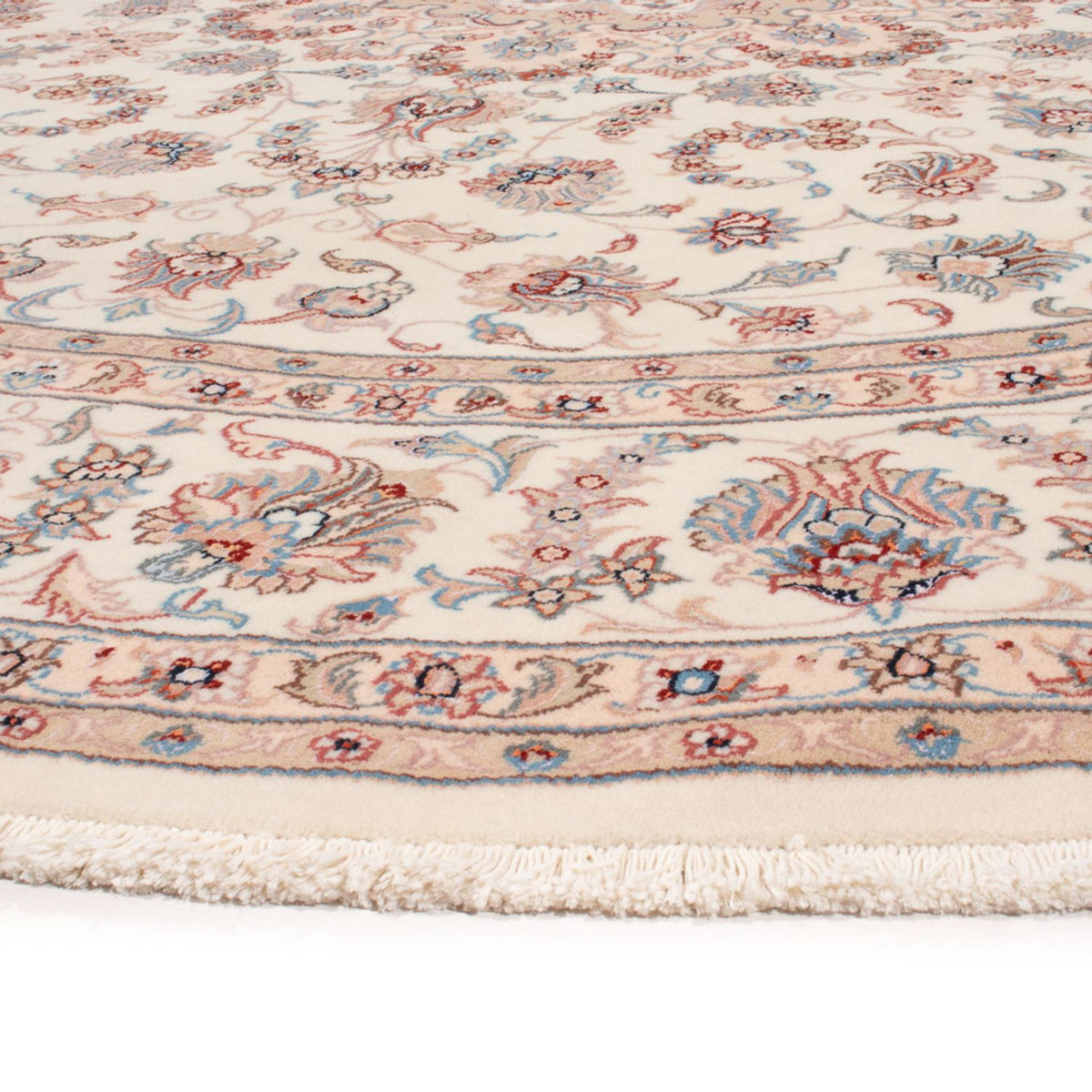 Perzisch tapijt - Tabriz - Royal rond  - 248 x 248 cm - crème