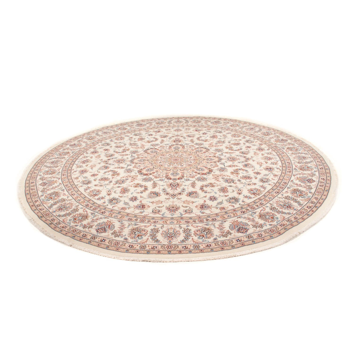 Perzisch tapijt - Tabriz - Royal rond  - 248 x 248 cm - crème