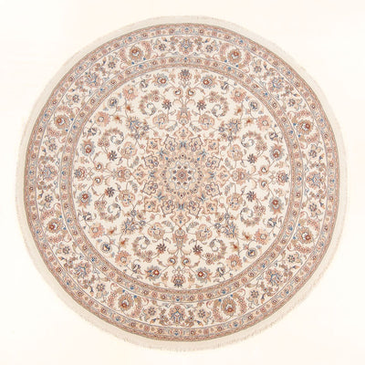 Perzisch tapijt - Tabriz - Royal rond  - 199 x 197 cm - crème