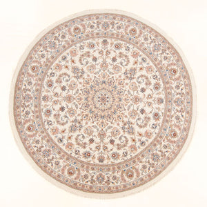Perzisch tapijt - Tabriz - Royal rond  - 199 x 197 cm - crème