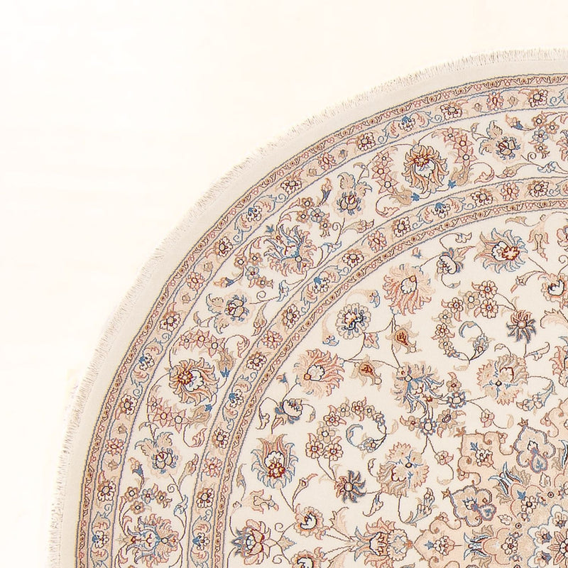 Perzisch tapijt - Tabriz - Royal rond  - 199 x 197 cm - crème