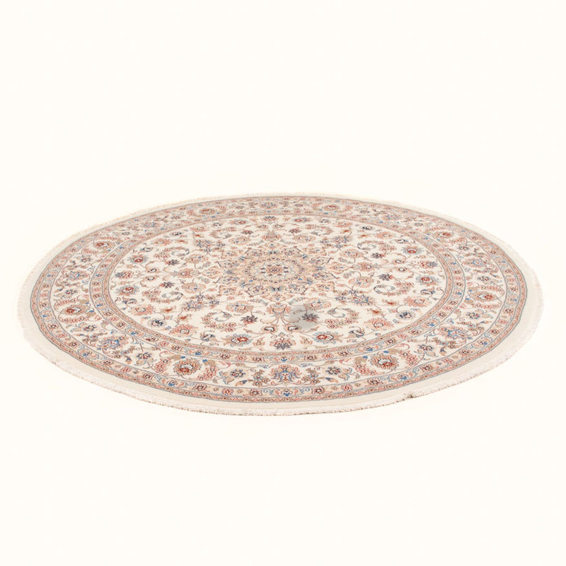 Perzisch tapijt - Tabriz - Royal rond  - 199 x 197 cm - crème