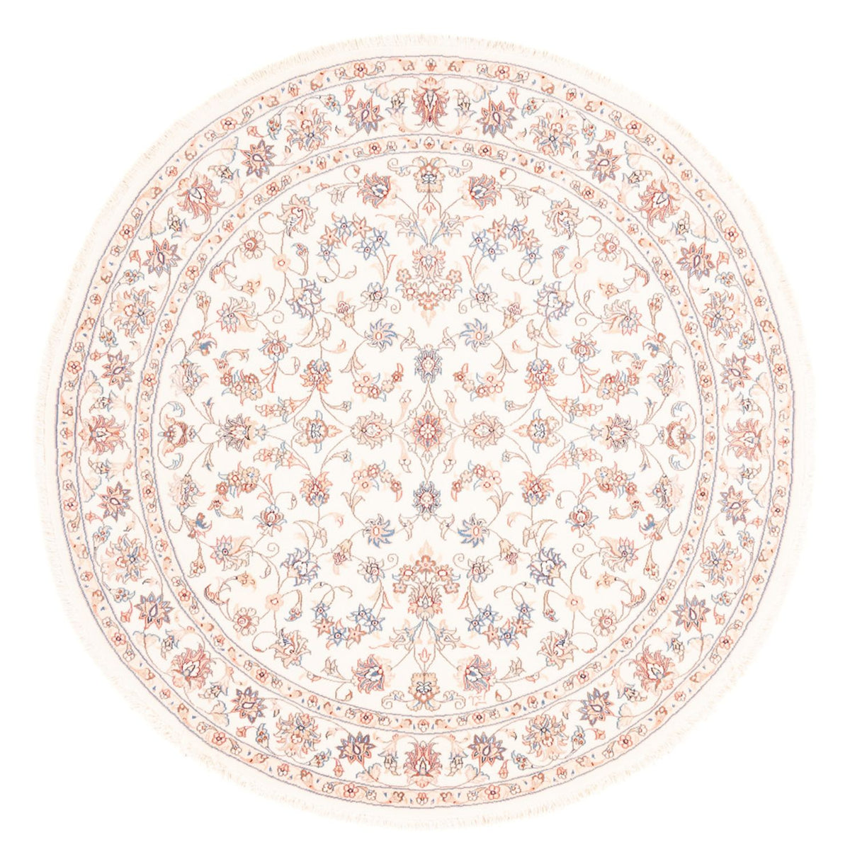 Perzisch tapijt - Tabriz rond  - 152 x 146 cm - crème