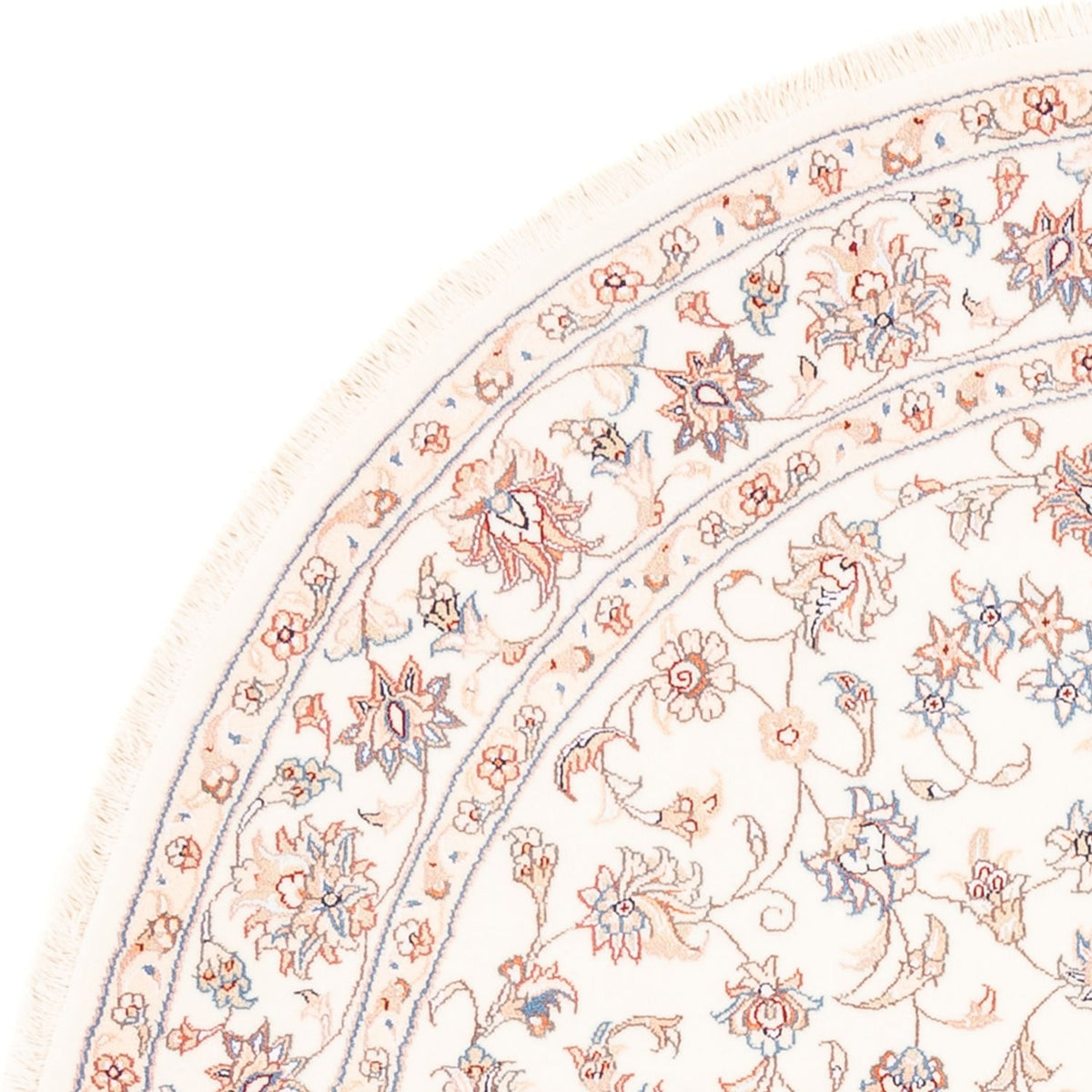 Perzisch tapijt - Tabriz rond  - 152 x 146 cm - crème