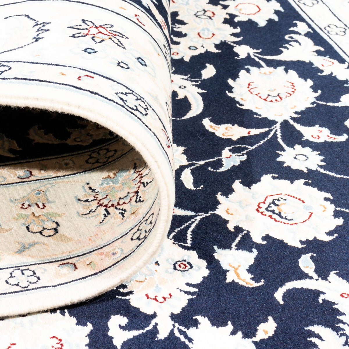 Perzisch tapijt - Nain - Premium - 182 x 120 cm - donkerblauw