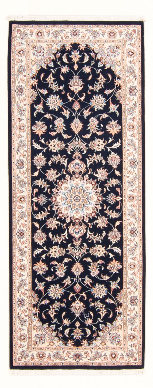 Loper Perzisch tapijt - Tabriz - Royal - 208 x 82 cm - donkerblauw