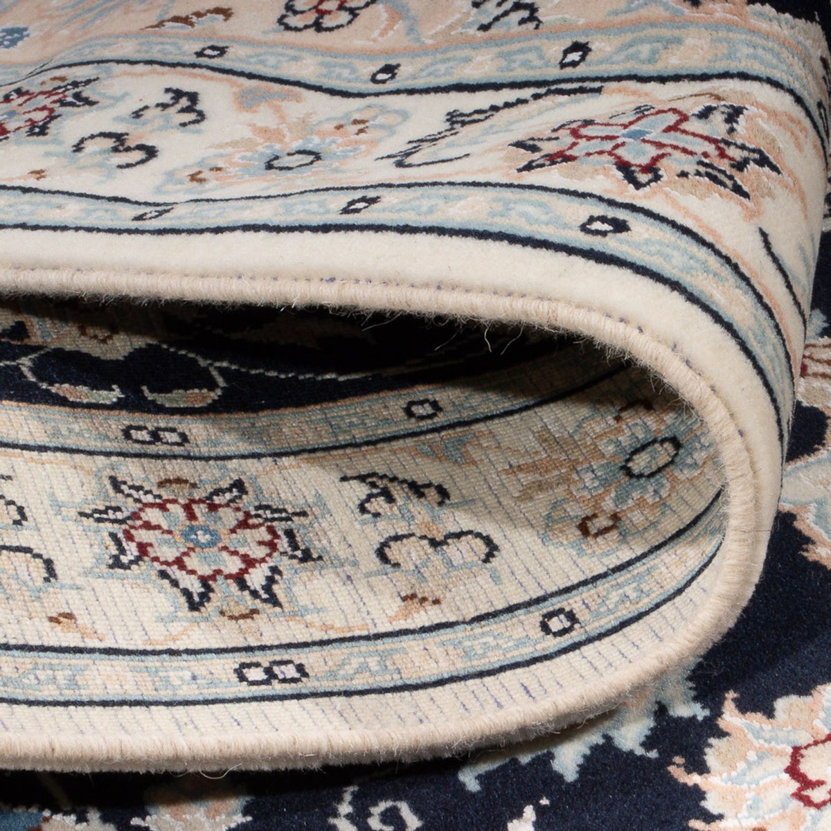 Perzisch tapijt - Nain - Premium - 132 x 74 cm - donkerblauw